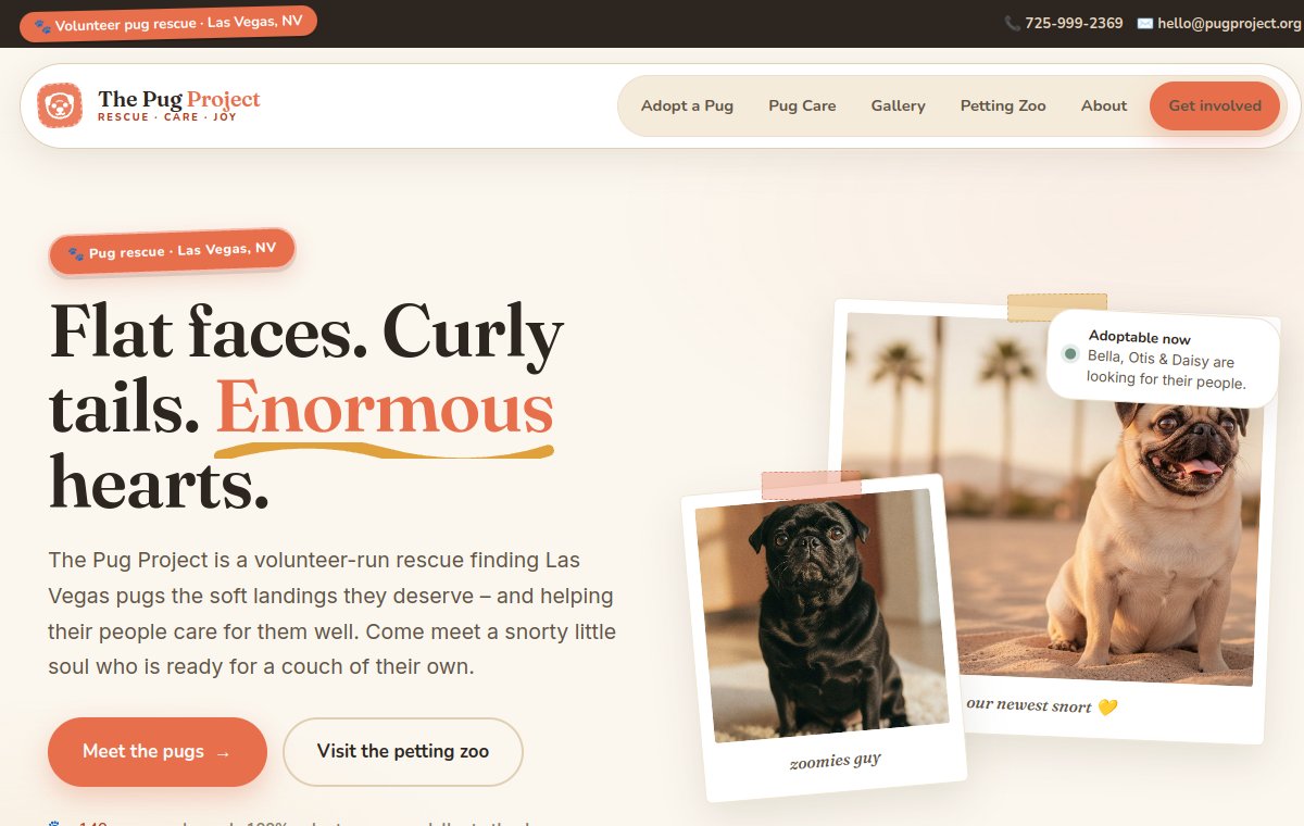 The Pug Project website